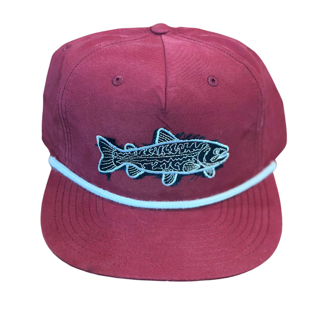 FISHIN' crimson hat