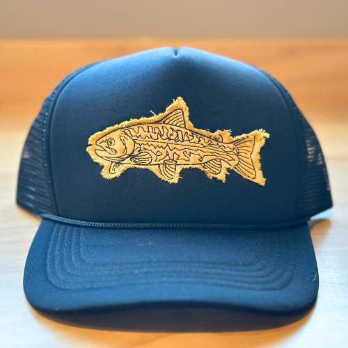 Black + Gold TROUT Trucker