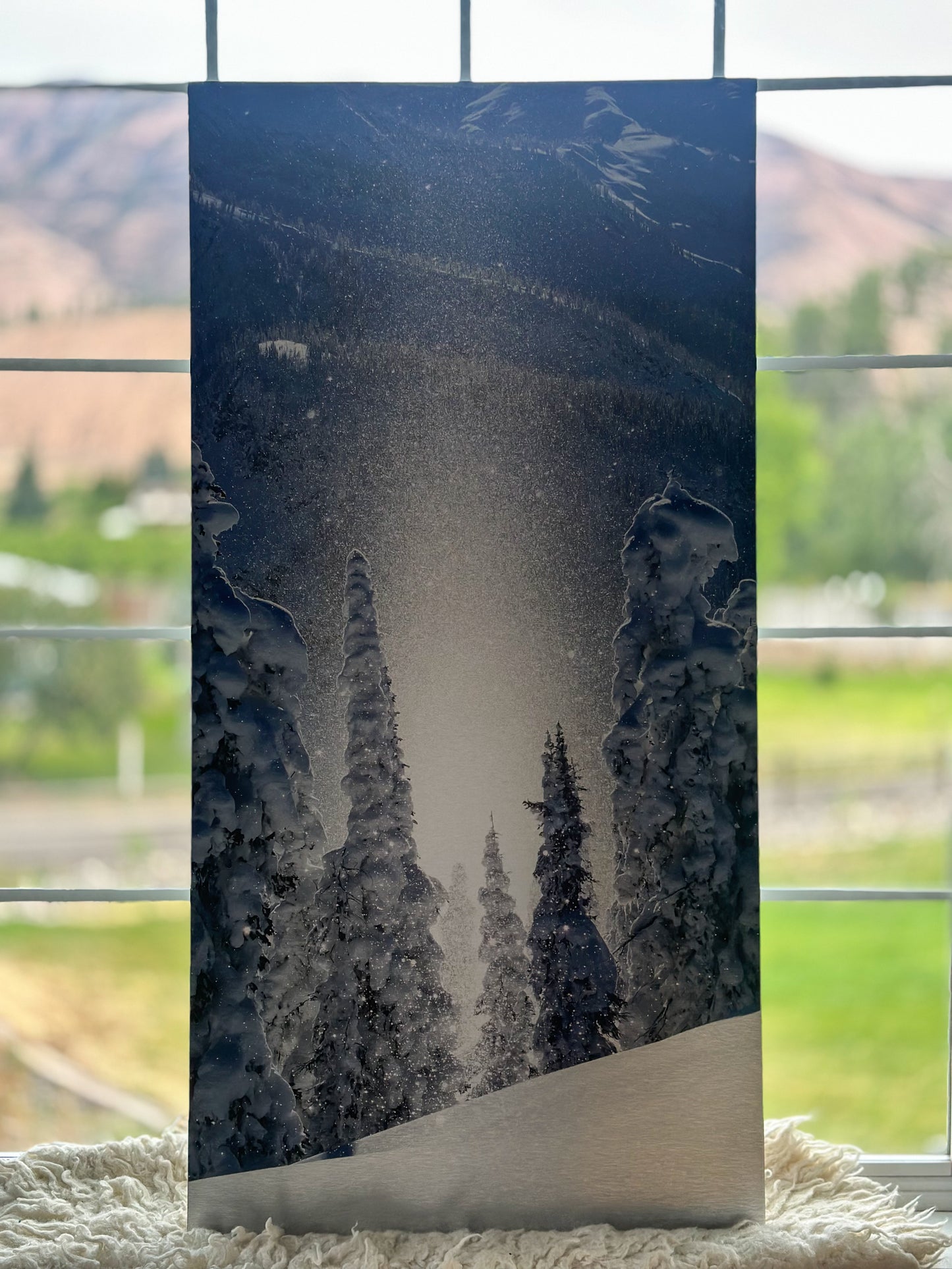 "Glitter Trees" PHOTO ON METAL FINE ART PIECE