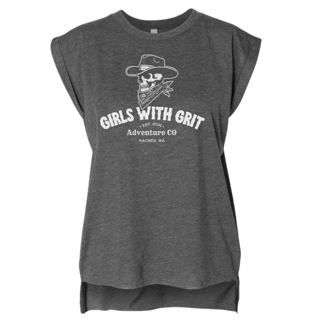 BANDITA Flowy Rolled Cuffs Muscle Tee